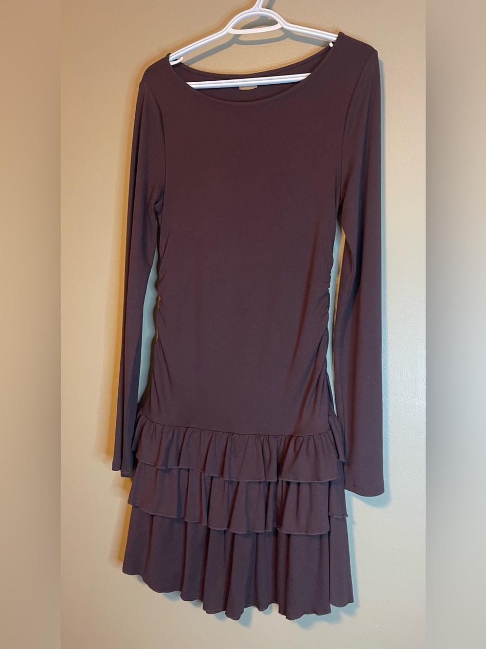 Free People Good Feels Ruffle Long-Sleeve Mini Dress - Picture 9 of 13